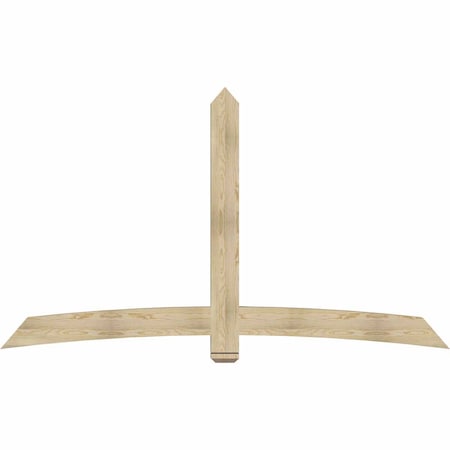 Ekena Millwork Bellingham Rough Sawn Timber Gable Bracket, Douglas Fir, 96"W x 56"H x 4"D x 6"F, 14/12 Pitch GBW096X56X0406BEL00RDF